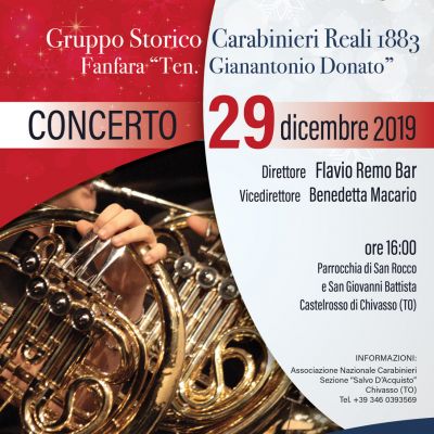 Concerto di Capodanno con la la Fanfara dei Carabinieri "Ten. Gianantonio Donato"