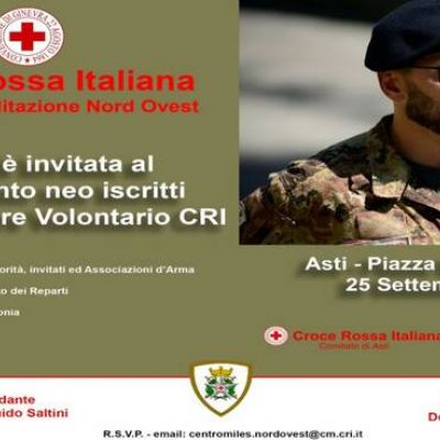 Cerimonia di giuramento dei neo iscritti al Corpo Militare Volontario della C.R.I.