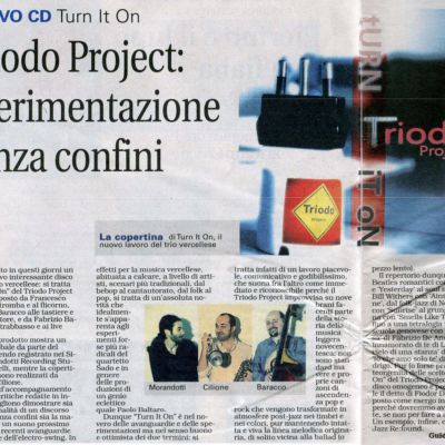 Review of "tURN iT oN" by G. Michelone "LA SESIA" April 13, 2012