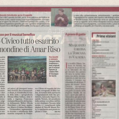 "La Stampa" - April 4, 2017 - Amar Riso is sold out
