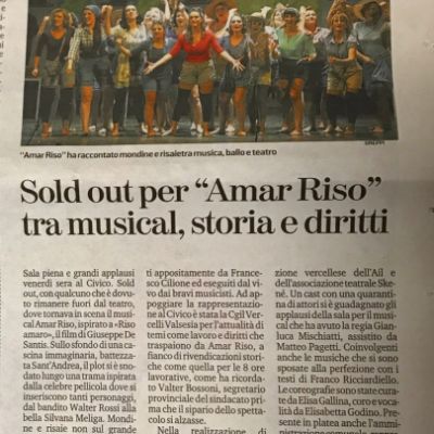 "LA STAMPA" - 19 JAN 2020 - Sold Out Civic Theater