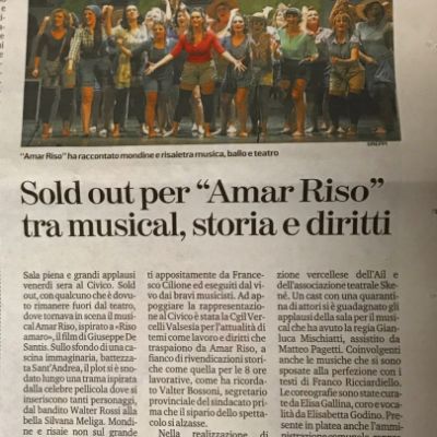 "LA STAMPA" - 19 GEN 2020 - Teatro Civico Sold Out